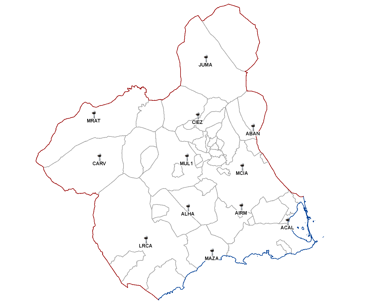 Mapa de Red GNSS